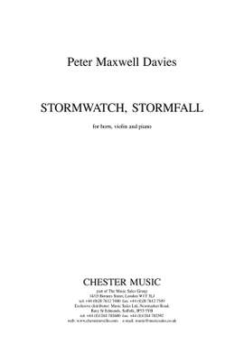 Peter Maxwell Davies: Stormwatch, Stormfall
