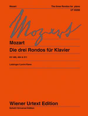 Mozart, W A: The three Rondos KV 485, 494 & 511