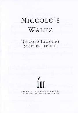 Stephen Hough: Niccolo's Waltz