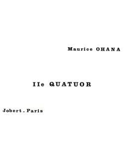Ohana: Quatuor à cordes No.2