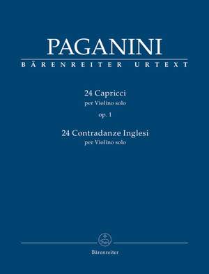 Paganini, Niccolò: 24 Capricci op. 1 / 24 Contradanze Inglesi for Violin solo