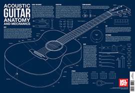 Charlie Lee-Georgescu: Acoustic Guitar Anatomy And Mechanics Wall Chart