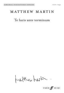 Matthew Martin: Te Lucis (CSS)