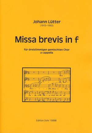 Luetter, J: Missa brevis F minor