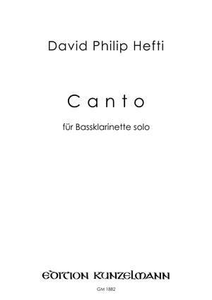 Hefti, David Philip: Canto, für Bassklarinette solo