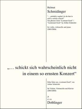 Helmut Schmidinger: Schickt Sich Wahrscheinlich Nicht