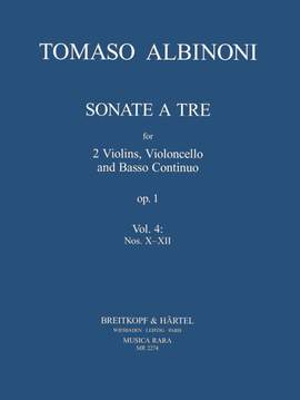 Albinoni, Tomaso: Sonate a tre op.1 Heft 4: Nr. X-XII