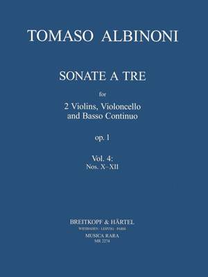 Albinoni, Tomaso: Sonate a tre op.1 Heft 4: Nr. X-XII