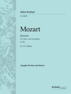 Mozart, Wolfgang Amadeus: Konzert für Horn und Orchester D-dur KV 412 (386b)