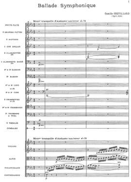Chevillard, Camille: Ballade Symphonique for orchestra