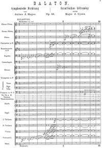 Major, Gyula: Balaton op.55 for orchestra