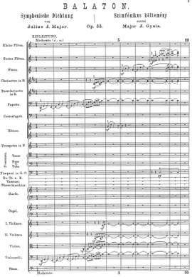 Major, Gyula: Balaton op.55 for orchestra