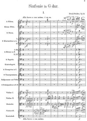 Straesser, Ewald: Symphony No. 1 in G major, op. 22