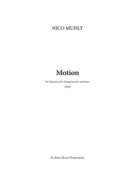 Nico Muhly: Motion