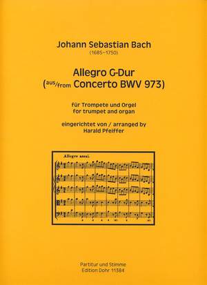 Bach, J S: Allegro G major from Concerto BWV 973 BWV793
