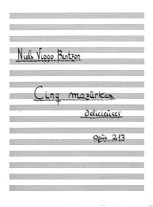 Niels Viggo Bentzon: Cinq Mazurkas Op. 213
