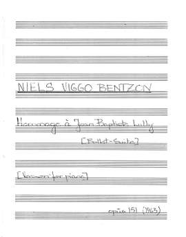 Niels Viggo Bentzon: Hommage a Jean Baptiste Lully
