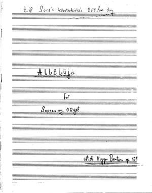 Niels Viggo Bentzon: Alleluja for Sopran Og Orgel Op. 135