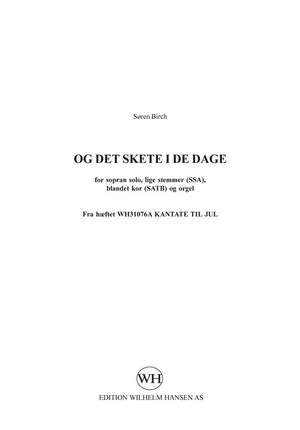 Søren Birch: Og Det Skete I De Dage