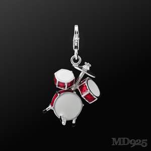 MD GIFTS: Sterling Silver Charm Drum Set