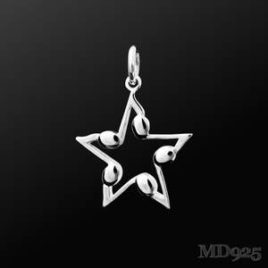 Sterling Silver Pendant of the Night Shiny
