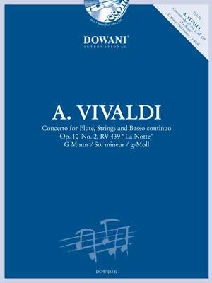 Antonio Vivaldi: Concerto for Flute, Strings and Basso continuo (Op. 10 No. 2, RV 439 ""La Notte"" G Minor / Sol mineur / g-Moll)