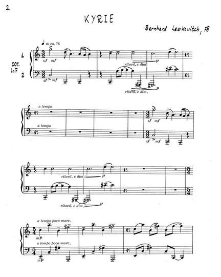 Bernhard Lewkovitch: Messe / Mass 1978