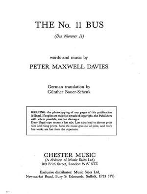 Peter Maxwell Davies: No 11 Bus