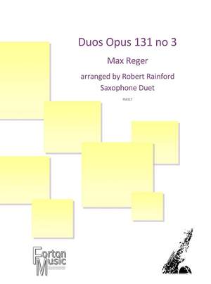 Max Reger: Duo Opus 131 no 3
