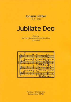 Luetter, J: Jubilate Deo