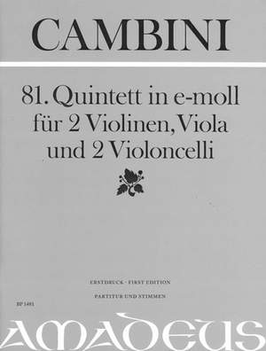 Cambini, G G: 81. Quintett