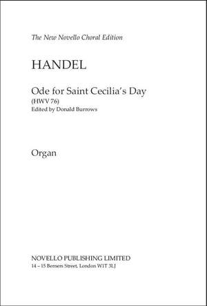 Georg Friedrich Händel: Ode For Saint Cecilia's Day