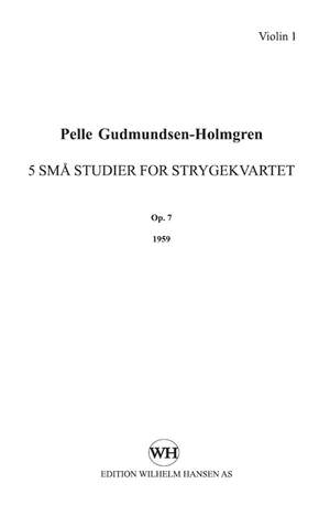 Pelle Gudmundsen-Holmgreen: String Quartet No. 3 'Five Small Studies'