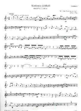 Bach, Wilhelm Friedemann: Sinfonia in D minor (Fk 65C7)