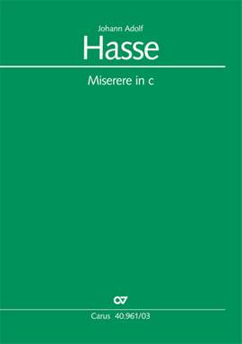 Hasse, Johann Adolf: Miserere in C minor