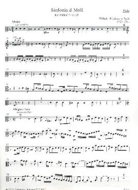 Bach, Wilhelm Friedemann: Sinfonia in D minor (Fk 65C7)