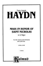 Franz Joseph Haydn: Mass in Honor of Saint Nicholas, in G Major Product Image