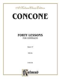 Giuseppe Concone: Forty Lessons, Op. 17