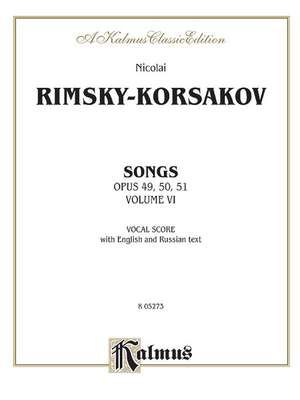 Nicolai Rimsky-Korsakov: Songs, Volume VI, Op. 49, 50, 51
