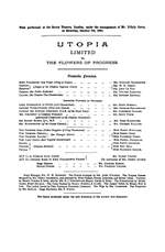 William S. Gilbert/Arthur S. Sullivan: Utopia, Ltd. Product Image