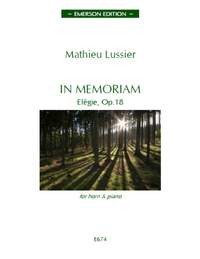 Lussier: In Memoriam Elégie Op.18