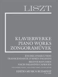 Liszt: Études d'exécution transcendante d'apres Paganini and other works (paperback)