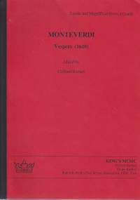 Monteverdi: Vespers (1610) Score (Red Version)
