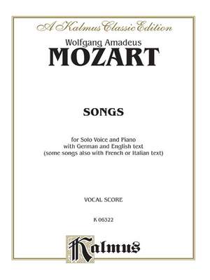 Wolfgang Amadeus Mozart: Songs (Octavo Size)
