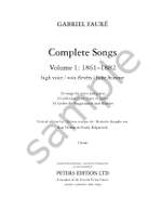 Fauré: Complete Songs Volume 1 (High Voice) Product Image