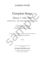 Fauré: Complete Songs Volume 1 (Medium Low Voice) Product Image