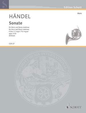 Handel, G F: Sonate F-Dur F major op. 1/10