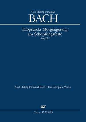 Bach, CPE: Morgengesang am Schöpfungsfeste Wq 239