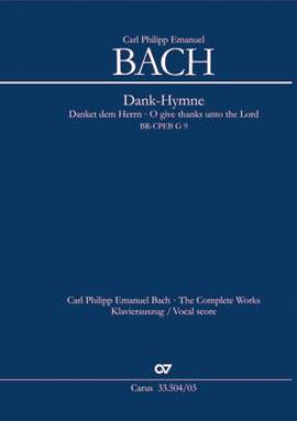 Bach, Carl Philipp Emanuel: DankHymne der Freundschaft