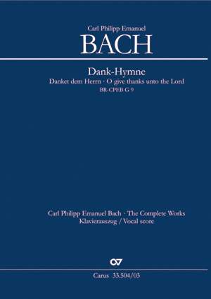 Bach, Carl Philipp Emanuel: Dank-Hymne der Freundschaft